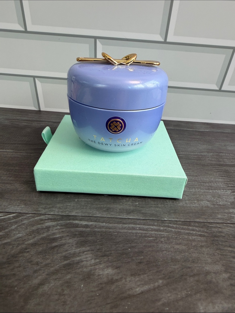 Tatcha Dewy Skin Cream Jar - Lavender with Gold Accents